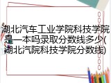 湖北汽车工业学院科技学院是一本吗录取分数线多少(湖北汽院科技学院分数线)