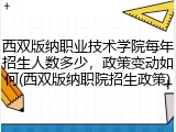 西双版纳职业技术学院每年招生人数多少，政策变动如何(西双版纳职院招生政策)