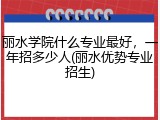 丽水学院什么专业最好，一年招多少人(丽水优势专业招生)