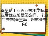 秦皇岛工业职业技术学院毕业后就业前景怎么样，毕业生去向(秦皇岛工院就业去向)
