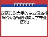 西藏民族大学的专业设置概况介绍(西藏民族大学专业概览)