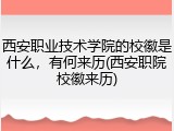 西安职业技术学院的校徽是什么，有何来历(西安职院校徽来历)
