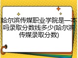 哈尔滨传媒职业学院是一本吗录取分数线多少(哈尔滨传媒录取分数)