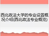 西北政法大学的专业设置概况介绍(西北政法专业概览)