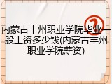 内蒙古丰州职业学院毕业一般工资多少钱(内蒙古丰州职业学院薪资)