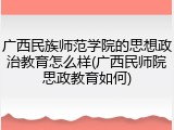 广西民族师范学院的思想政治教育怎么样(广西民师院思政教育如何)