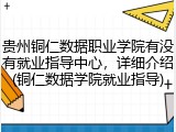 贵州铜仁数据职业学院有没有就业指导中心，详细介绍(铜仁数据学院就业指导)