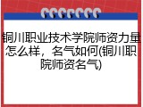 铜川职业技术学院师资力量怎么样，名气如何(铜川职院师资名气)
