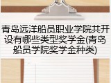 青岛远洋船员职业学院共开设有哪些类型奖学金(青岛船员学院奖学金种类)