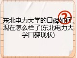 东北电力大学的口碑如何，现在怎么样了(东北电力大学口碑现状)