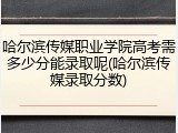 哈尔滨传媒职业学院高考需多少分能录取呢(哈尔滨传媒录取分数)