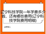 辽宁科技学院一年学费多少钱，还有哪些费用(辽宁科技学院费用明细)