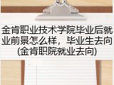 金肯职业技术学院毕业后就业前景怎么样，毕业生去向(金肯职院就业去向)