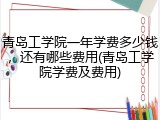 青岛工学院一年学费多少钱，还有哪些费用(青岛工学院学费及费用)