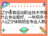 辽宁体育运动职业技术学院什么专业最好，一年招多少人(辽宁体院招生专业人数)