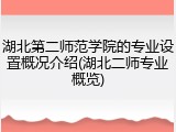 湖北第二师范学院的专业设置概况介绍(湖北二师专业概览)