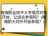 青海职业技术大学是否对外开放，让进去参观吗？(青海职大对外开放参观？)