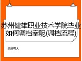 苏州健雄职业技术学院毕业如何调档案呢(调档流程)