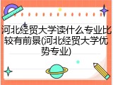 河北经贸大学读什么专业比较有前景(河北经贸大学优势专业)