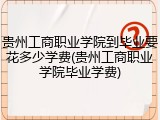 贵州工商职业学院到毕业要花多少学费(贵州工商职业学院毕业学费)