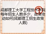 成都理工大学工程技术学院每年招生人数多少，政策变动如何(成都理工招生政策人数)