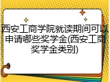 西安工商学院就读期间可以申请哪些奖学金(西安工商奖学金类别)