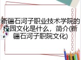 新疆石河子职业技术学院的校园文化是什么，简介(新疆石河子职院文化)