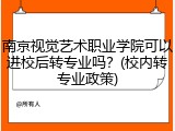 南京视觉艺术职业学院可以进校后转专业吗？(校内转专业政策)