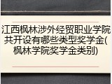 江西枫林涉外经贸职业学院共开设有哪些类型奖学金(枫林学院奖学金类别)