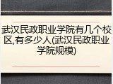 武汉民政职业学院有几个校区,有多少人(武汉民政职业学院规模)