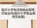 临沂大学有没有就业指导，好就业吗(临沂大学就业指导及前景)