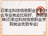 石家庄科技信息职业学院什么专业就业比较好，原因是啥(石家庄科技信息职业学院就业优势专业)