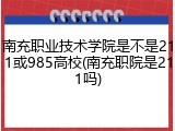 南充职业技术学院是不是211或985高校(南充职院是211吗)