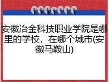 安徽冶金科技职业学院是哪里的学校，在哪个城市(安徽马鞍山)