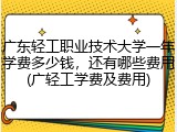广东轻工职业技术大学一年学费多少钱，还有哪些费用(广轻工学费及费用)
