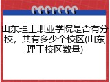 山东理工职业学院是否有分校，共有多少个校区(山东理工校区数量)