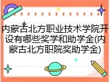 内蒙古北方职业技术学院开设有哪些奖学和助学金(内蒙古北方职院奖助学金)