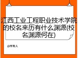 江西工业工程职业技术学院的校名来历有什么渊源(校名渊源何在)