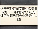 辽宁对外经贸学院什么专业最好，一年招多少人(辽宁外贸学院热门专业及招生人数)