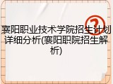 襄阳职业技术学院招生计划详细分析(襄阳职院招生解析)