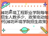 潍坊环境工程职业学院每年招生人数多少，政策变动如何(潍坊环境学院招生政策)