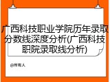广西科技职业学院历年录取分数线深度分析(广西科技职院录取线分析)