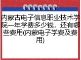 内蒙古电子信息职业技术学院一年学费多少钱，还有哪些费用(内蒙电子学费及费用)
