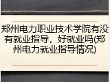 郑州电力职业技术学院有没有就业指导，好就业吗(郑州电力就业指导情况)