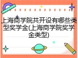上海商学院共开设有哪些类型奖学金(上海商学院奖学金类型)