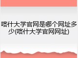 喀什大学官网是哪个网址多少(喀什大学官网网址)