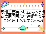 苏州工艺美术职业技术学院就读期间可以申请哪些奖学金(苏州工艺奖学金种类)