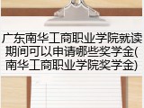 广东南华工商职业学院就读期间可以申请哪些奖学金(南华工商职业学院奖学金)