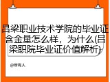 吕梁职业技术学院的毕业证含金量怎么样，为什么(吕梁职院毕业证价值解析)