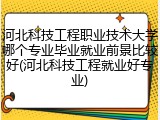 河北科技工程职业技术大学哪个专业毕业就业前景比较好(河北科技工程就业好专业)